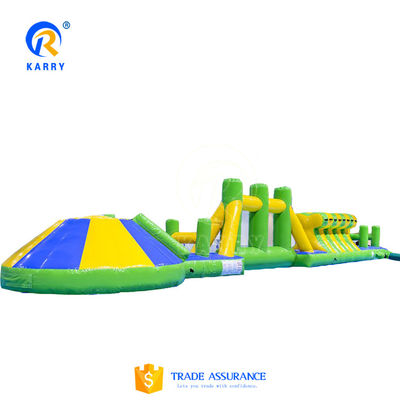 CE Certified 16m Aqua Run Course Obstacle Customized Colorful Design for Water Park