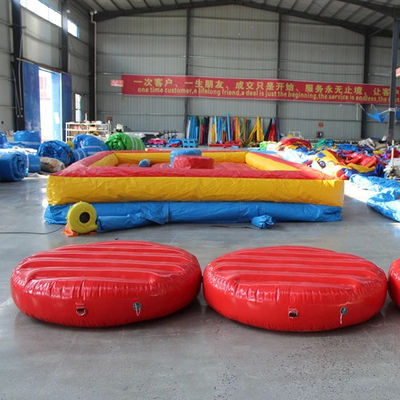 Digital Printing Blue Inflatable Air Stepping Stones Water Toys for Sealed Pool Play