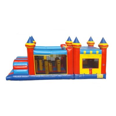 Blue 48ft Marble Mania Obstacle Course Inflatable Multi Configurable Slide and Bounce