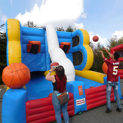 Unisex Inflatable Basketball Carnival Shooting Game for Party Two Players Two Baskets
