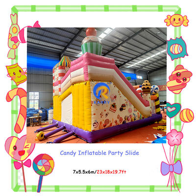 Indoor and Outdoor Entertainment Commercial Party Rental Candy Inflatable Slides Combo