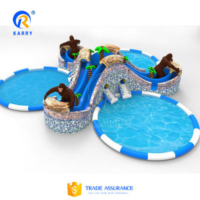 Commercial Water Prices Adult Inflatable Water Park with Digital Printing and 2 Pools