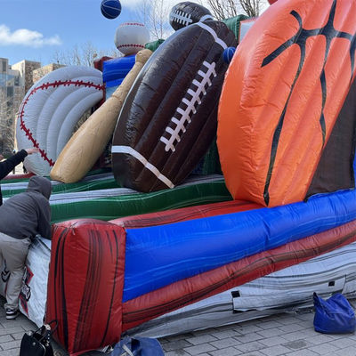 Customize Accepted Inflatable 3 in 1 Carnival Game for Kids and Adults Ball Shooting
