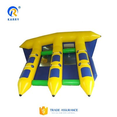 PVC Tarpaulin Inflatable Flying Fish Tube Towable for 5-10 Passengers in the Water