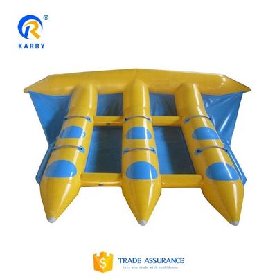 PVC Tarpaulin Inflatable Flying Fish Tube Towable for 5-10 Passengers in the Water
