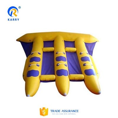 PVC Tarpaulin Inflatable Flying Fish Tube Towable for 5-10 Passengers in the Water