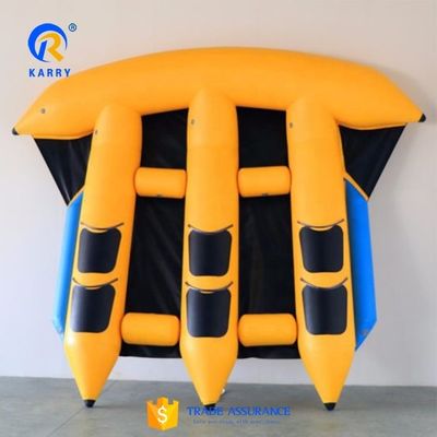 PVC Tarpaulin Inflatable Flying Fish Tube Towable for 5-10 Passengers in the Water