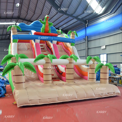Customized Logo Large Inflatable Water Slide for Adults in Outdoor Group Activities