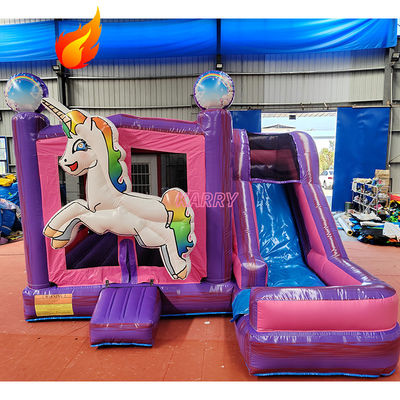 Customized Color Unicorn Inflatable Castles Combo for Parties and Events