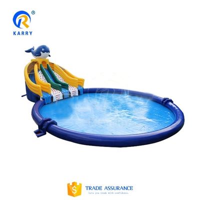 Water Floating Entertainment Kids Water Slide Park with Pool and Splash Features