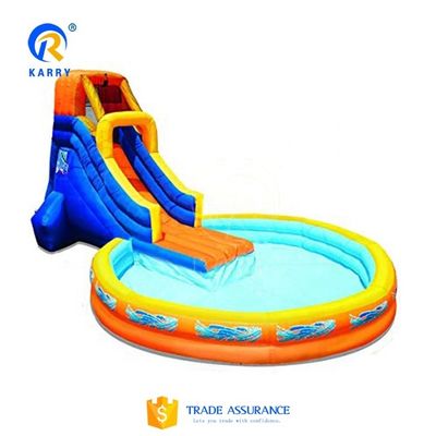 Water Floating Entertainment Kids Water Slide Park with Pool and Splash Features