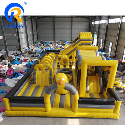 Unisex Kids Outdoor Inflatable Castle Slide Combo and Obstacle Course Entertainment