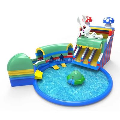 Fun Inflatable Water Park for Kids and Adults 5-10 Passengers CE Blower Repair Accessories