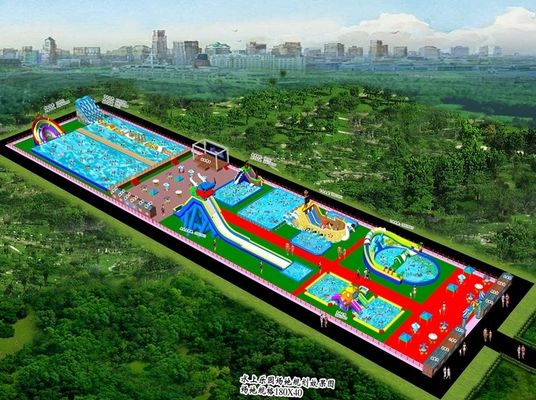 Logo/Pattern Digital Printing Customized Size Inflatable Water Park for Amusement Park