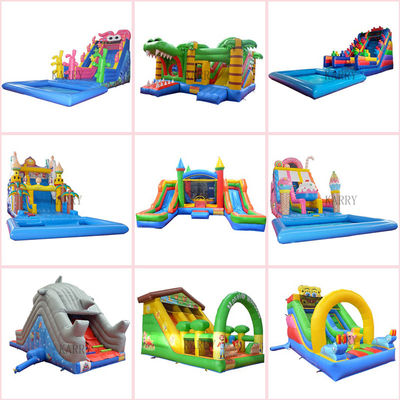 Customized Logo PVC Water Park Inflatable Game Slide N Slip for Big Kids Endless Fun