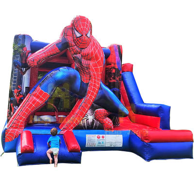 Sea/Air/Express Shipping Spiderman Inflatable Castle Combo Slide for Indoor Parties