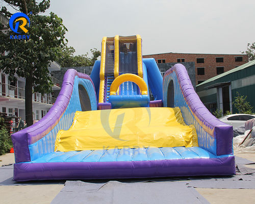 Large Blue Inflatable Obstacle Course Popular Water N Dry Bouncy Slide for Kids and Adults