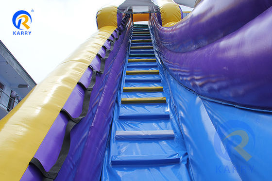 Large Blue Inflatable Obstacle Course Popular Water N Dry Bouncy Slide for Kids and Adults