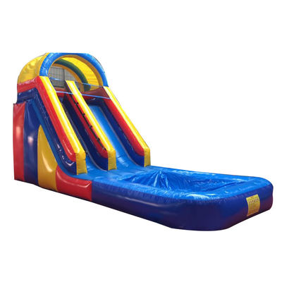 EN14960 Certified Popular Inflatable Water Slide Combo with Dip Curve and Wild Splash