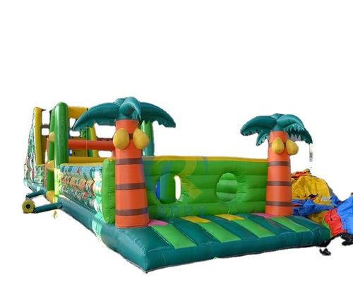 Highly Durable Inflatable Palm Tree Obstacle Course for Team Events and Party Rentals