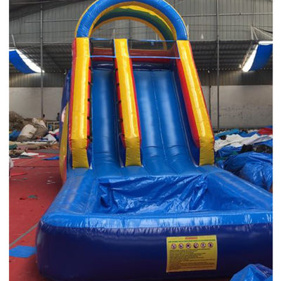 EN14960 Certified Popular Inflatable Water Slide Combo with Dip Curve and Wild Splash