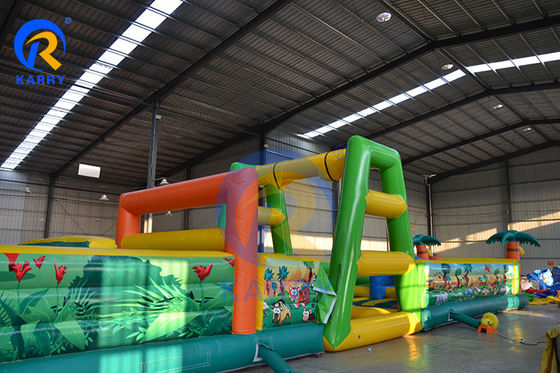 Highly Durable Inflatable Palm Tree Obstacle Course for Team Events and Party Rentals