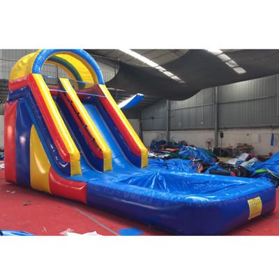 EN14960 Certified Popular Inflatable Water Slide Combo with Dip Curve and Wild Splash