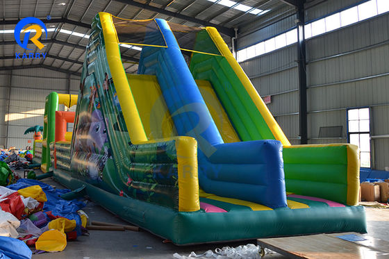 Highly Durable Inflatable Palm Tree Obstacle Course for Team Events and Party Rentals