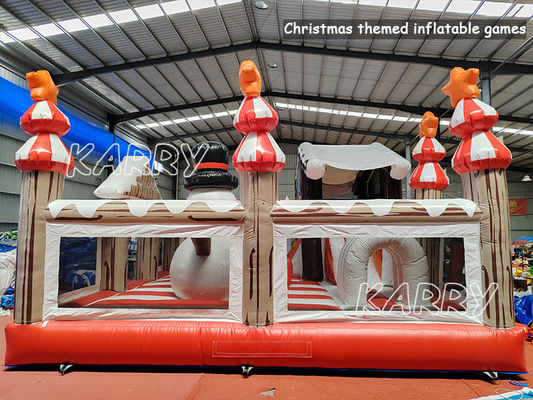 CE/EN71/EN14960 Certified Inflatable Christmas Bounce House Combo for Kids Playground