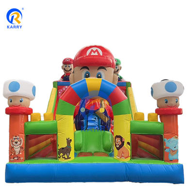 Large Super Mario Inflatable Slide Obstacle Course for Kids and Adults Games Included