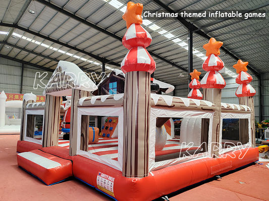 CE/EN71/EN14960 Certified Inflatable Christmas Bounce House Combo for Kids Playground