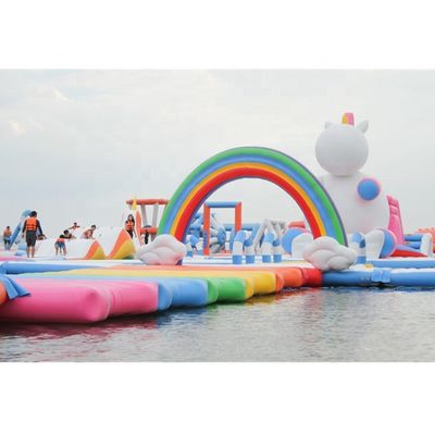 Unleash Your Inner Child Colorful Unicorn Inflatable Water Park for the Whole Family