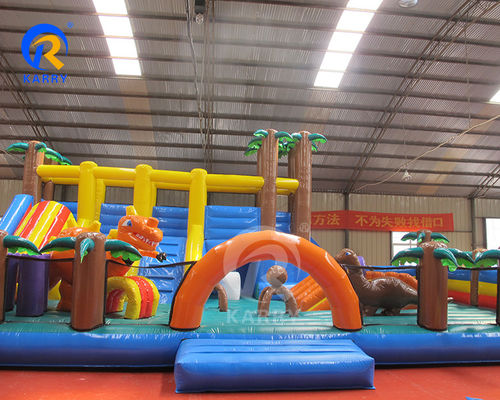 PORTABLE Customized Color Inflatable Palm Tree Obstacle Course for Funny Playground