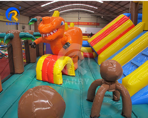 PORTABLE Customized Color Inflatable Palm Tree Obstacle Course for Funny Playground
