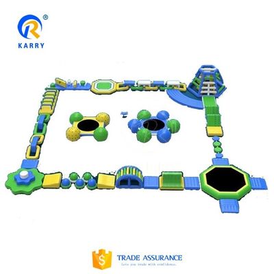 Entertainment Inflatable Water Park with Blower and Repair Kit Max Capacity 100-500kg