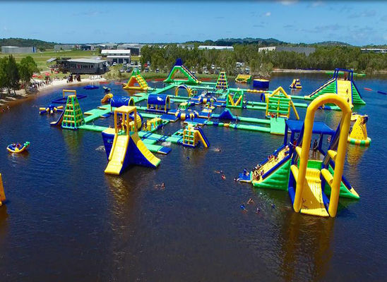 Entertainment Inflatable Water Park with Blower and Repair Kit Max Capacity 100-500kg