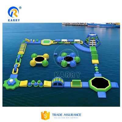 Entertainment Inflatable Water Park with Blower and Repair Kit Max Capacity 100-500kg