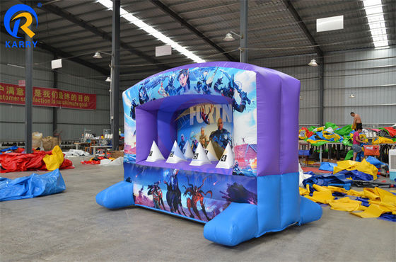 Interactive Shooting Game Launch Inflatable Bounce Bed with Blower and Customized Color