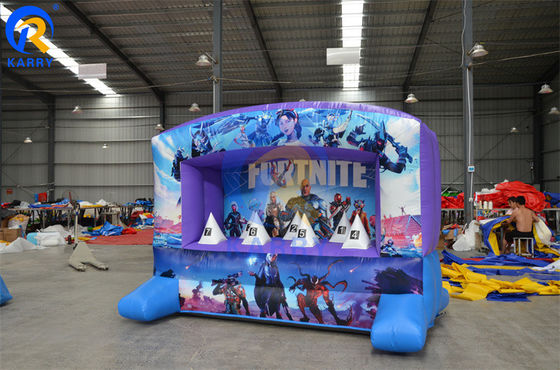 Interactive Shooting Game Launch Inflatable Bounce Bed with Blower and Customized Color