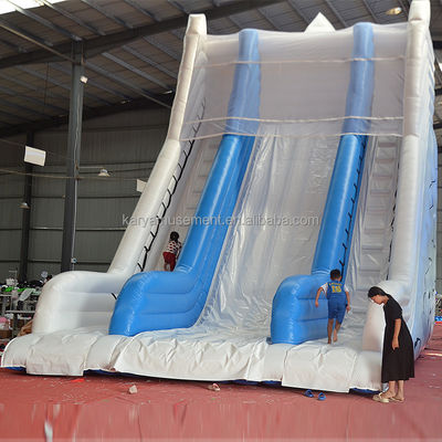 Large White Snow Mountain Double Slip And Slide Inflatable Water Slide For Adult Size