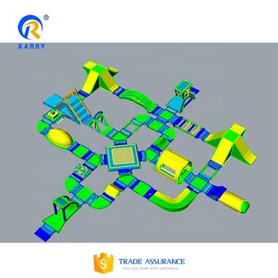 Outdoor Inflatable Water Park Very Large Aqua Fun Park for Adults and Kids Amusement