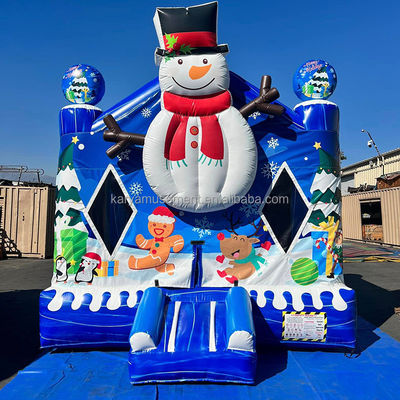 14 Years up Christmas 13x13ft Kids Inflatable Bounce House White Inflatable Bubble House