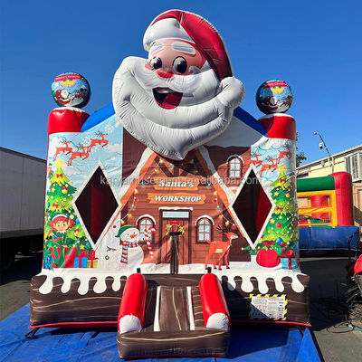14 Years up Christmas 13x13ft Kids Inflatable Bounce House White Inflatable Bubble House