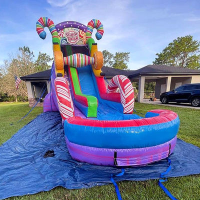 CE/EN71/EN14960 Certified Children's Inflatable Castle with Slide and Jumping Area
