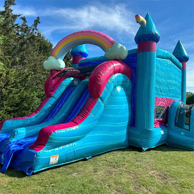 CE/EN71/EN14960 Certified Children's Inflatable Castle with Slide and Jumping Area