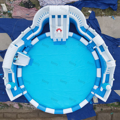 Max Capacity 100-500kg Large Snow Kingdom Inflatable Water Park with Pool and Slides
