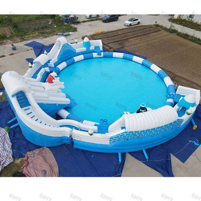 Max Capacity 100-500kg Large Snow Kingdom Inflatable Water Park with Pool and Slides