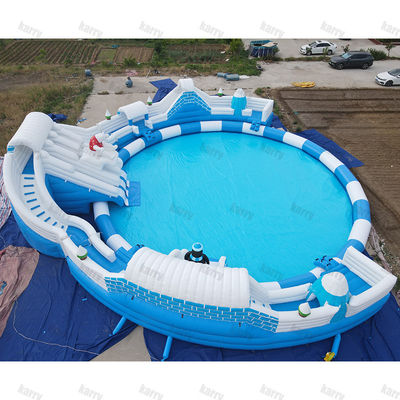 Max Capacity 100-500kg Large Snow Kingdom Inflatable Water Park with Pool and Slides
