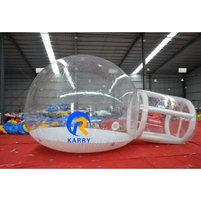 White Inflatable Bubble Tent For Christmas Wedding With Blowing Snow And PVC Material