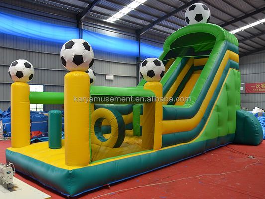 29ft PVC Inflatable Large Slide Combo with Football Theme and CE/EN71/EN14960 Certificate